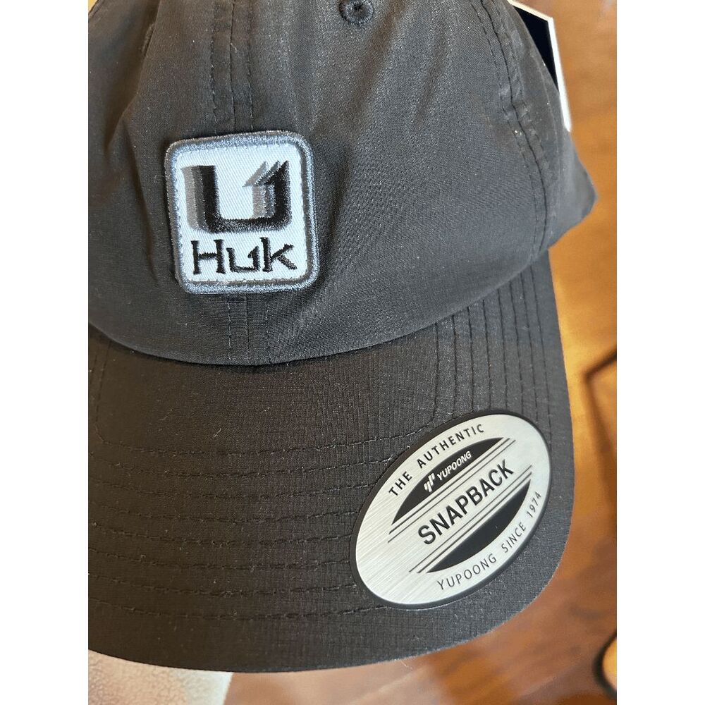 Huk Unstructured Performance Adjustable Hat - Black - One Size - Picture 3 of 6